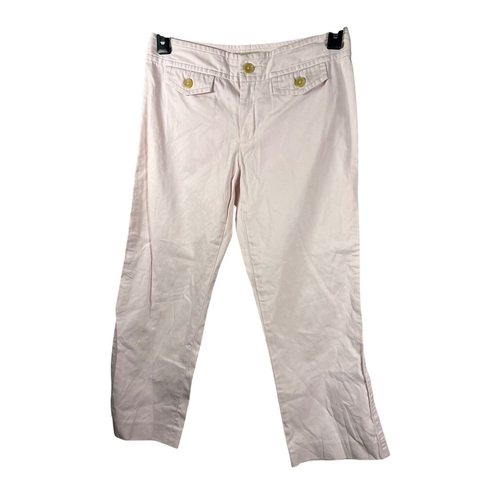 Banana Republic Pink Cotton Blend Wide Leg Cropped Pants Size 4